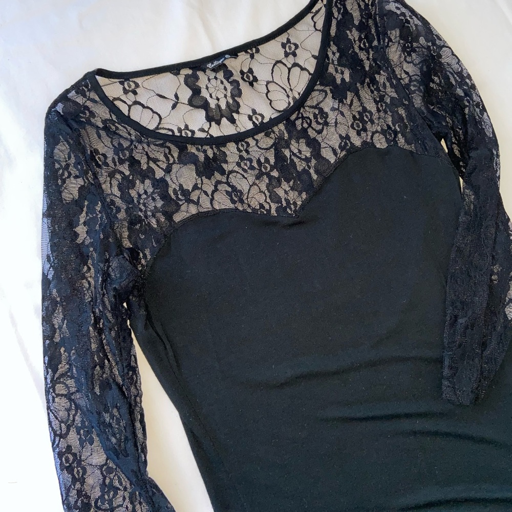 Black lace dress